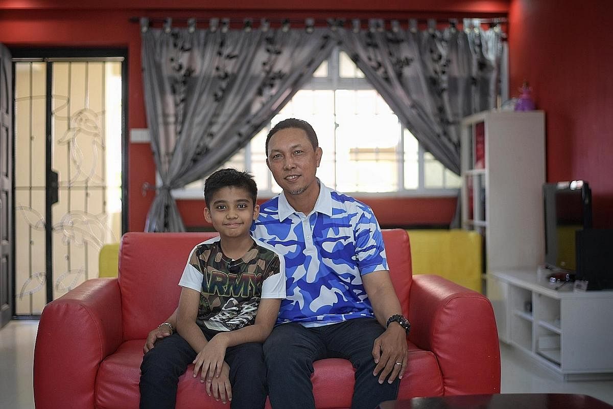 Mohamad Fardeen Altaf with his uncle Kamsor Sohor, who donated one-third of his liver to save the 11-year-old boy's life.
