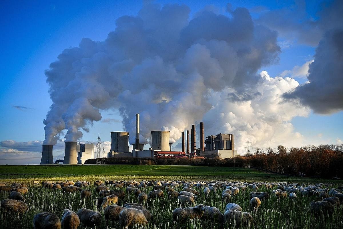 A coal-fired power plant in Bergheim, Germany. The writers - Yale-NUS College students - are urging the National University of Singapore to divest from fossil-fuel firms like those dealing with coal, oil and natural gas. They say divestment signals t