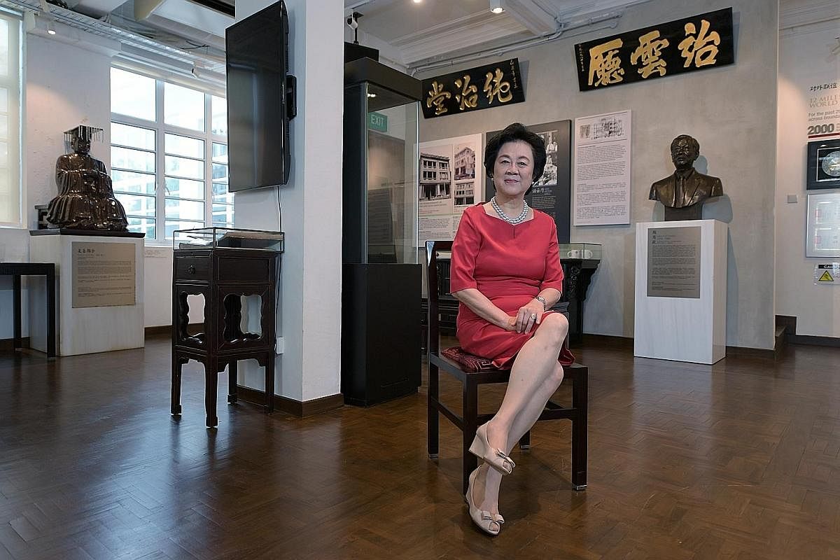 Dr Gan See Khem's niece, Ms Gan Guoyi, has been roped in to help out with the clan. Tung On Wui Kun (above) is among the clan houses in Bukit Pasoh Road which are part of Street of Clans in Singapore Design Week 2019. Tree Harp installations in Queen