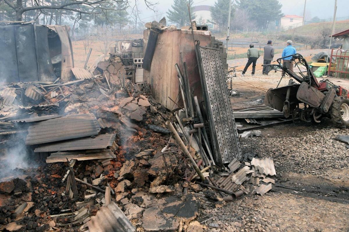 In Pictures: Devastating Fire Sweeps Through South Korean Border Town ...