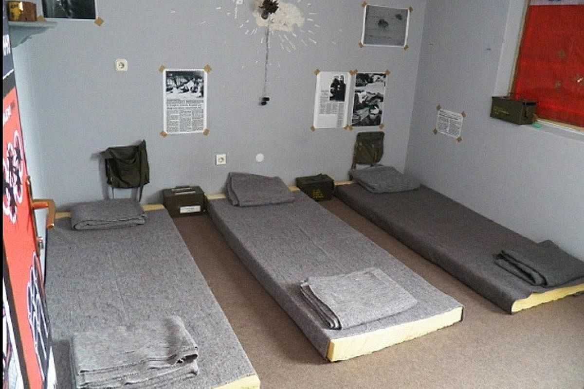 Comfort is the last thing you will feel at War Hostel Sarajevo, where conditions simulate life during the Bosnian War, complete with a war-themed lobby and thin mattresses in the rooms (above).