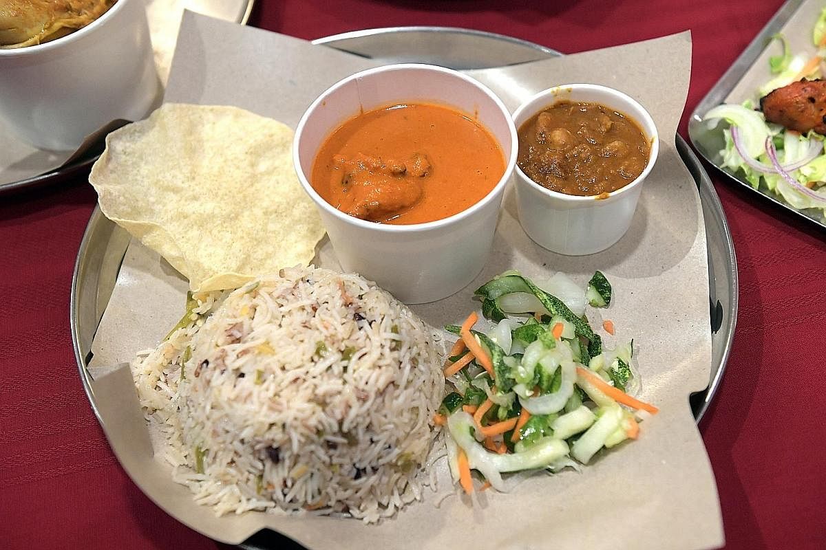 At Prata Wala outlets, customers can opt for biryani (above) which has brown and purple rice added to the usual basmati rice.
