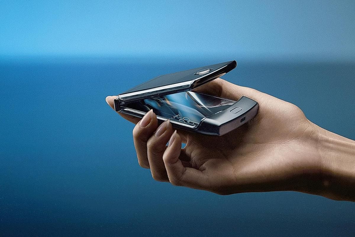 A Motorola Razr phone. Foldable phones may become smaller and more pocket-size-friendly.