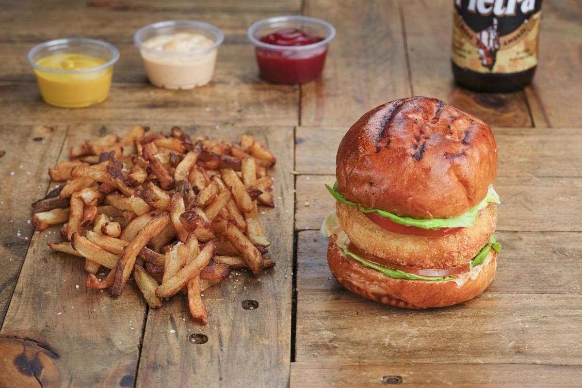 Burger Frites offers classic comfort food such as its breaded brie burger and double-fried fries.