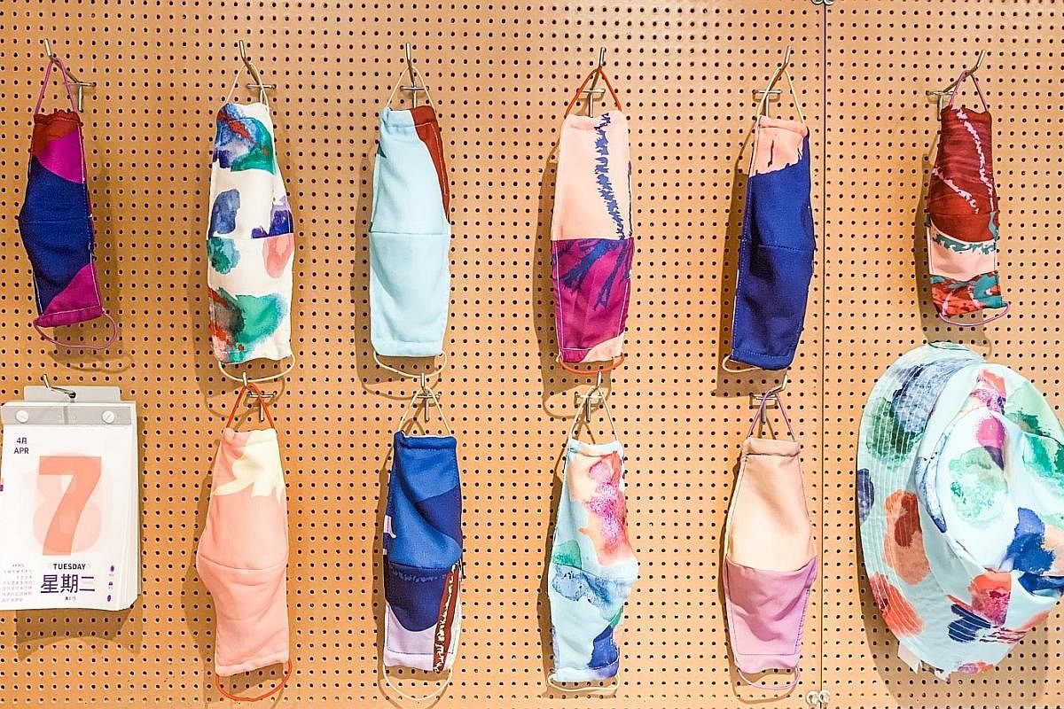 Print and textile studio Minor Miracles, which had to close its retail space in Funan mall less than a week after opening, has turned some of its colourful fabrics into masks.