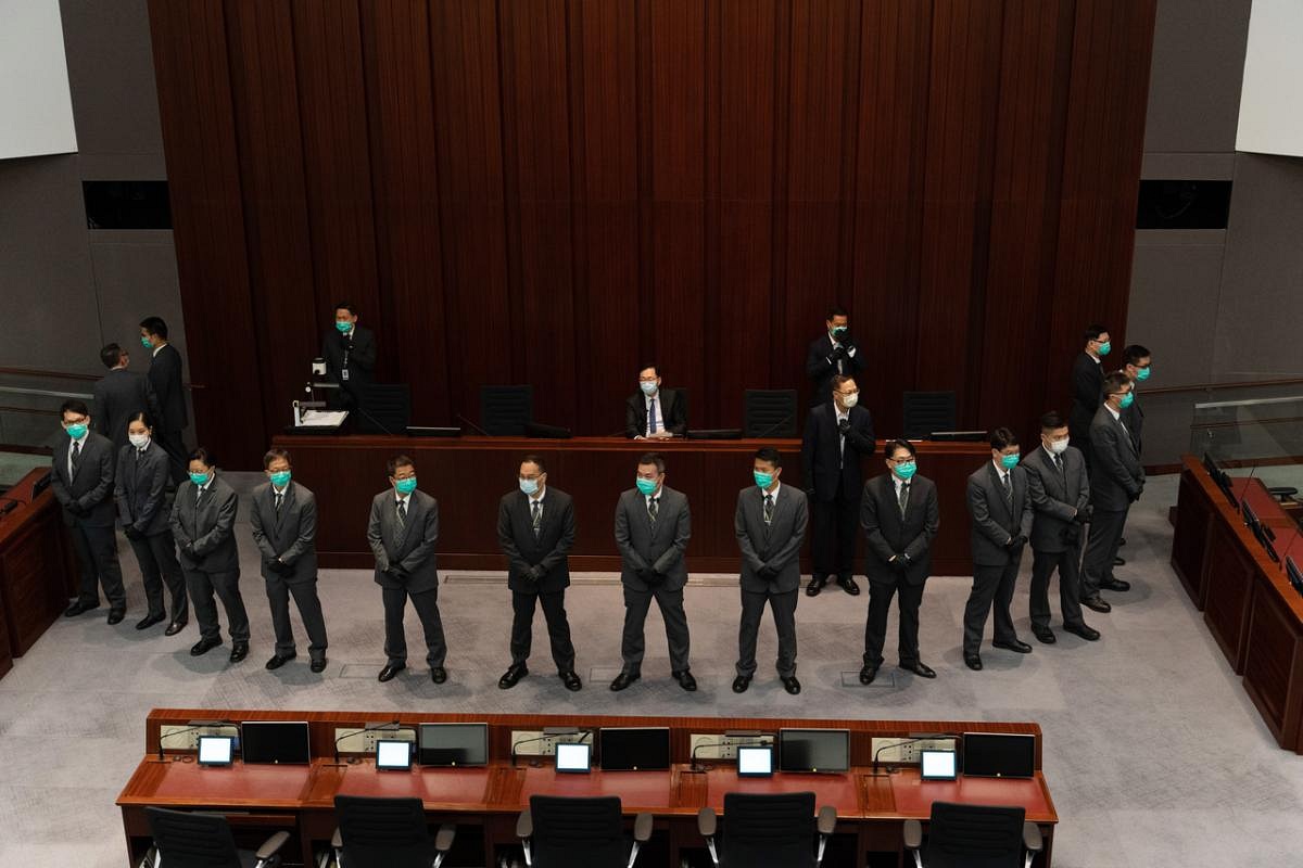 In Pictures: Scuffles Erupt On The Floor Of Hong Kong's Legislative ...