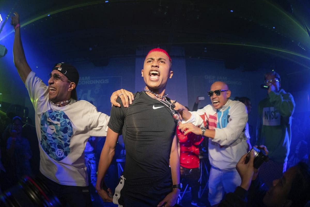 Rappers (from left) Yung Raja, Fariz Jabba, Joe Flizzow and Daboyway performing at the Def Jam South East Asia party at Canvas in Singapore last year.