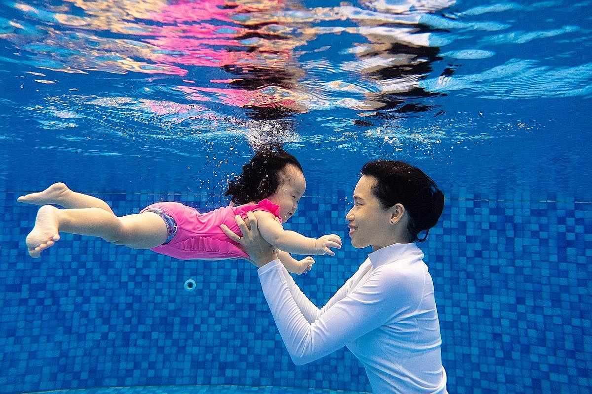 To stay in touch with its students during the circuit breaker, Happy Fish Swim School sent videos so parents could help their children practise drills and breathing techniques. It also offered Facebook live-stream videos on swimming movements to do a