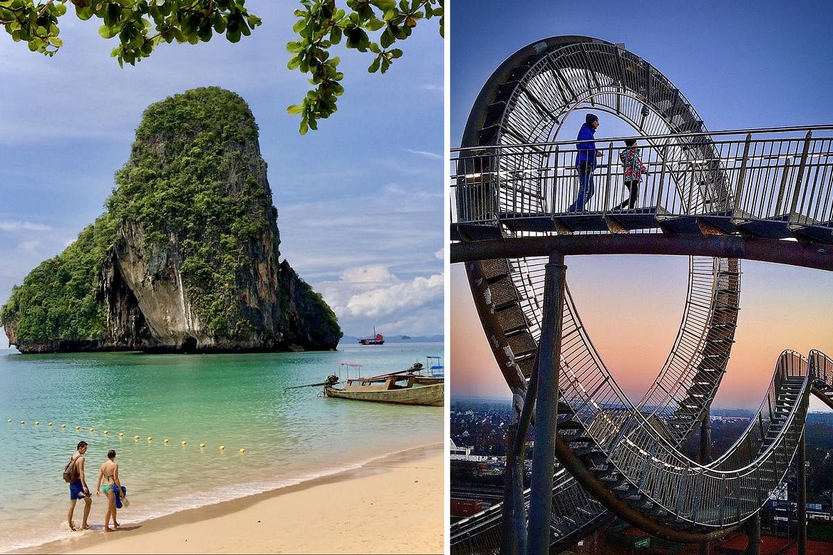 Many border restrictions still apply, but it is possible to start planning and buying tickets for a trip next year to places such as Krabi in Thailand (above) and Germany (right).