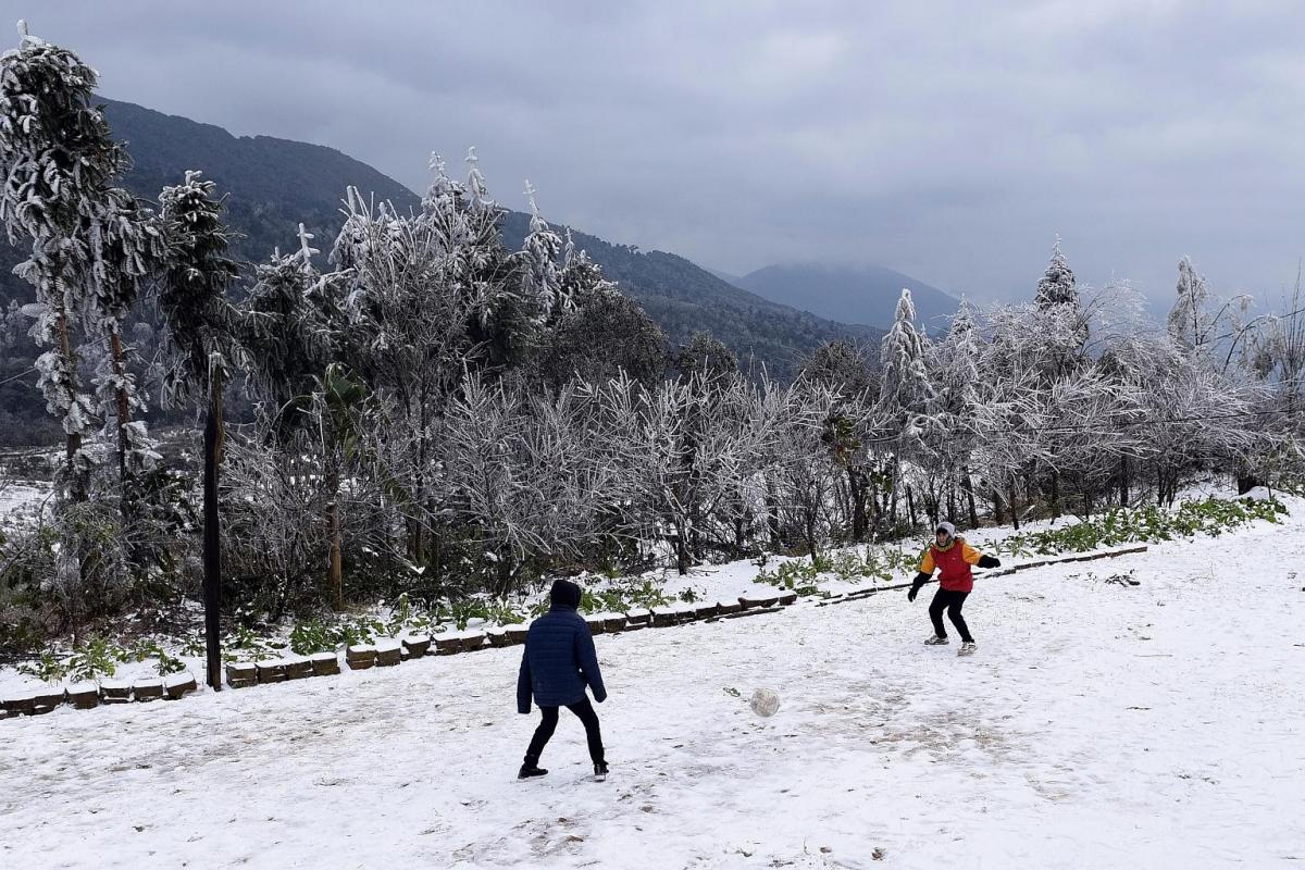 Rare snowfall blankets North Vietnam The Straits Times
