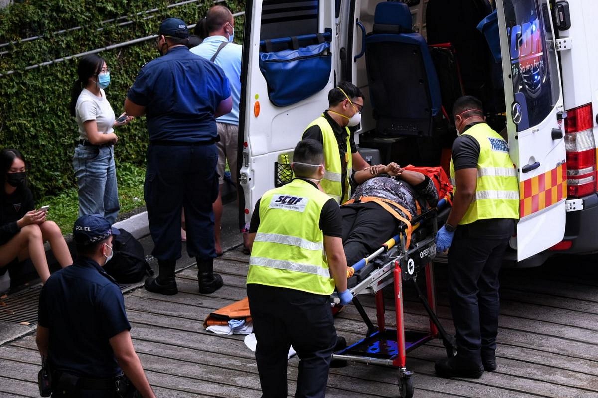 In Pictures: Bus Flips On Side After Collision At Bukit Batok ...