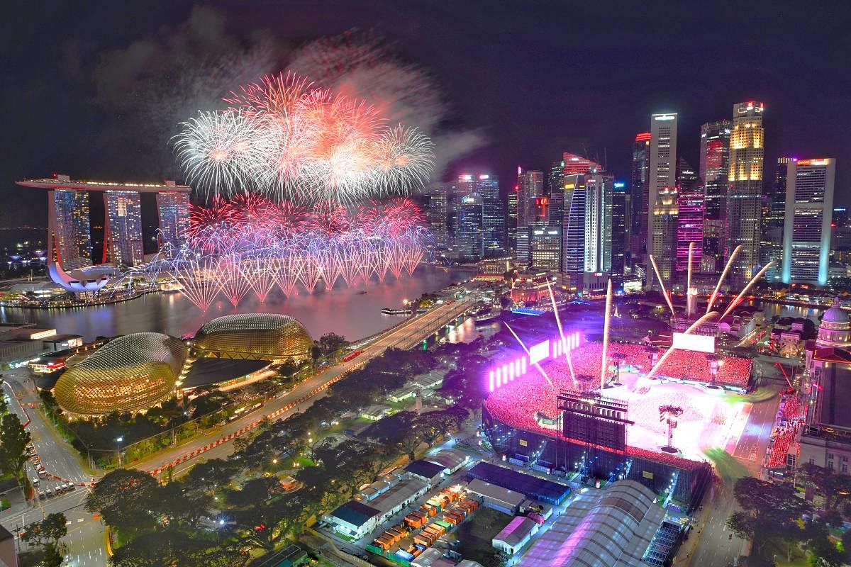 Fireworks over Singapore