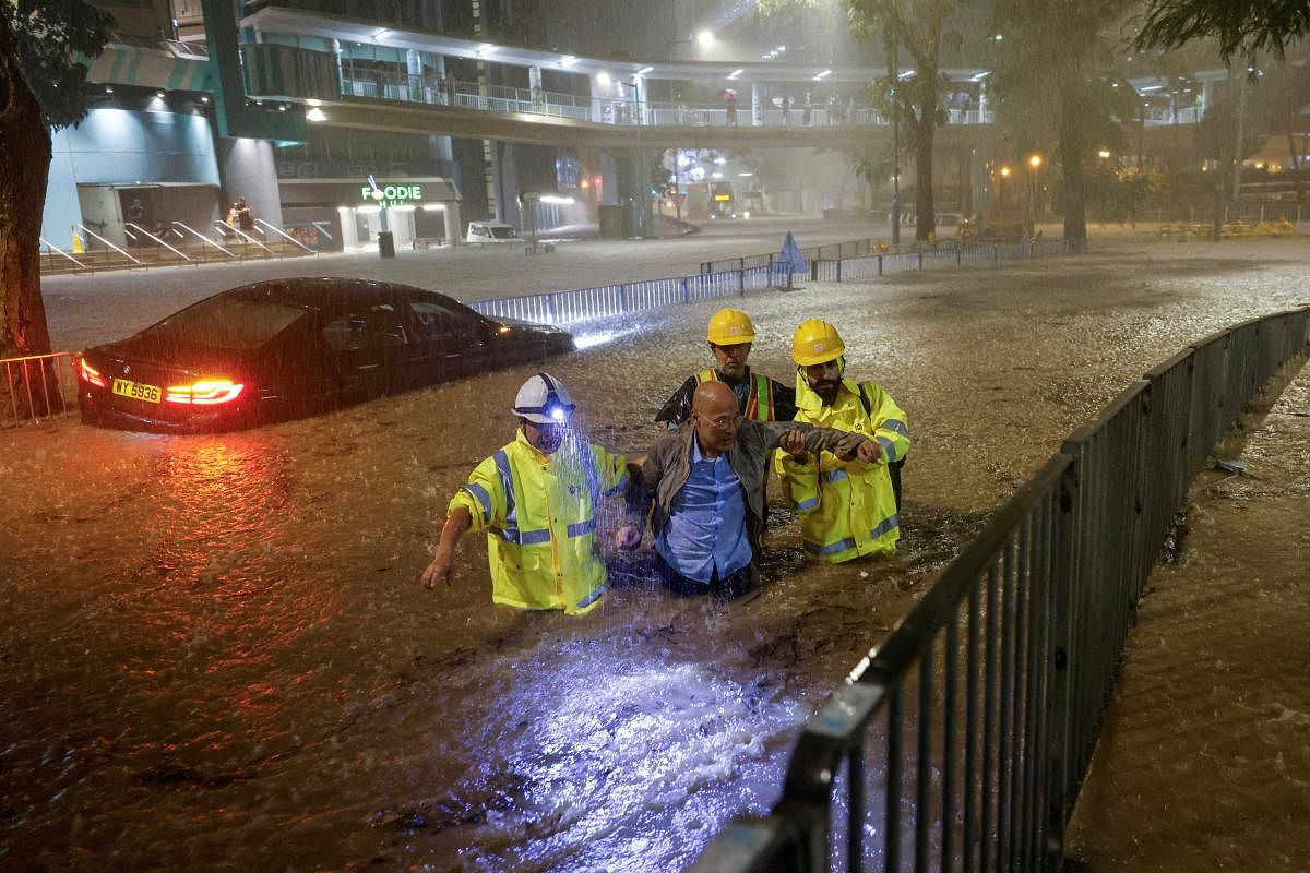 In Pictures Hong Kong inundated by flooding after torrential rain